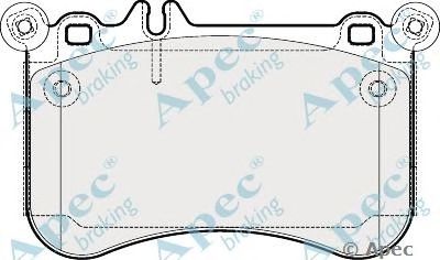 APEC BRAKING pad1838 -  Комплект тормозных колодок, дисковый тормоз